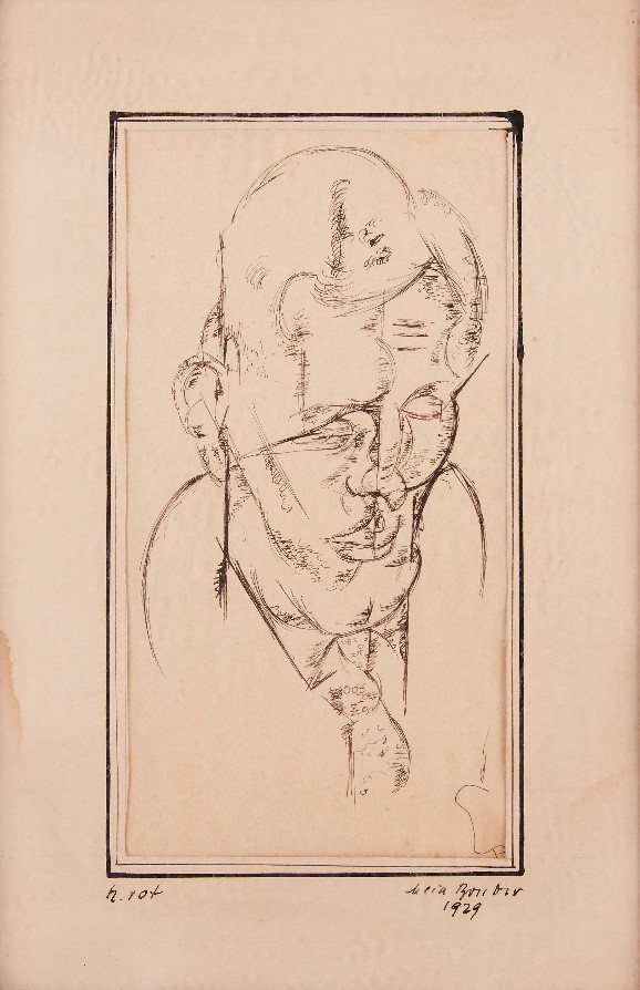 הנס רוט, דיוקן אחיו הרמן חיים, 1929 — מתוך הארכיון המשפחתי